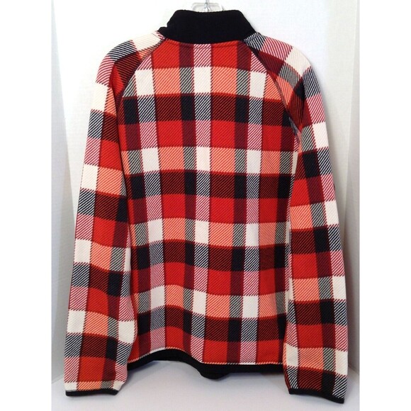 The North Face Jacket Mn L Red Plaid 1/4 Zip Fleece Chore Barn Outdoors Shacket - Picture 5 of 12